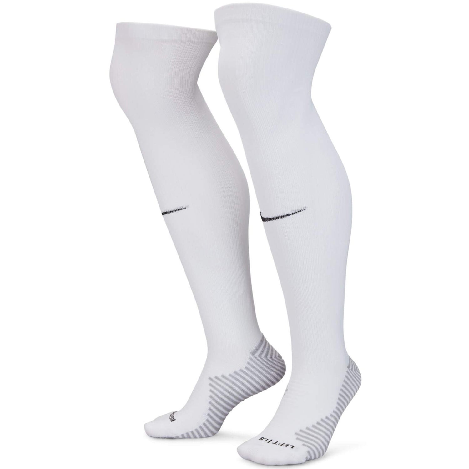 Nike Strike Knee-High Socks White (Pair - Lateral)
