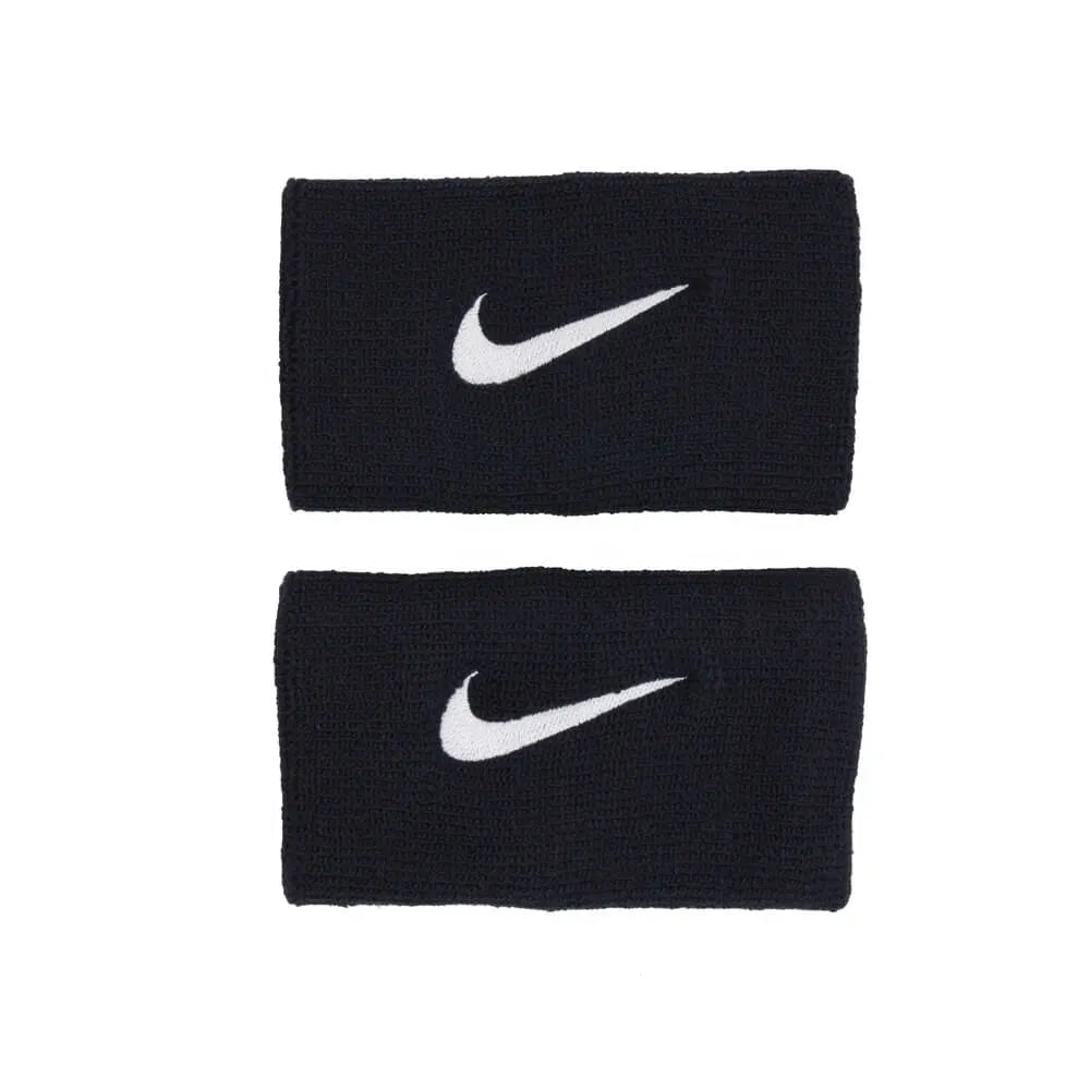 Nike Tennis Premier Doublewide Wristbands Black/White (Pair)