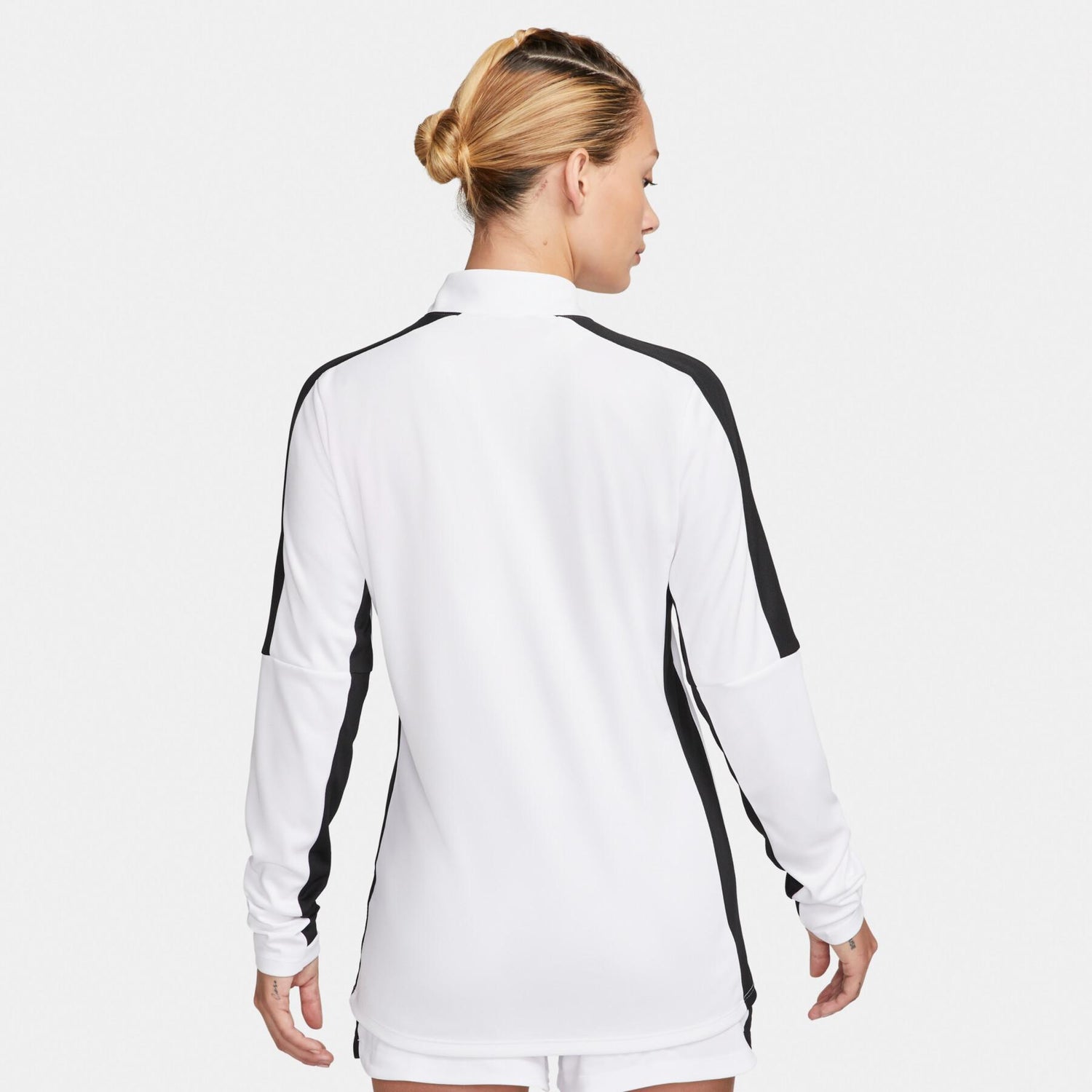 Nike Women's Academy 23 Drill Top  White-Black (Model - Back)