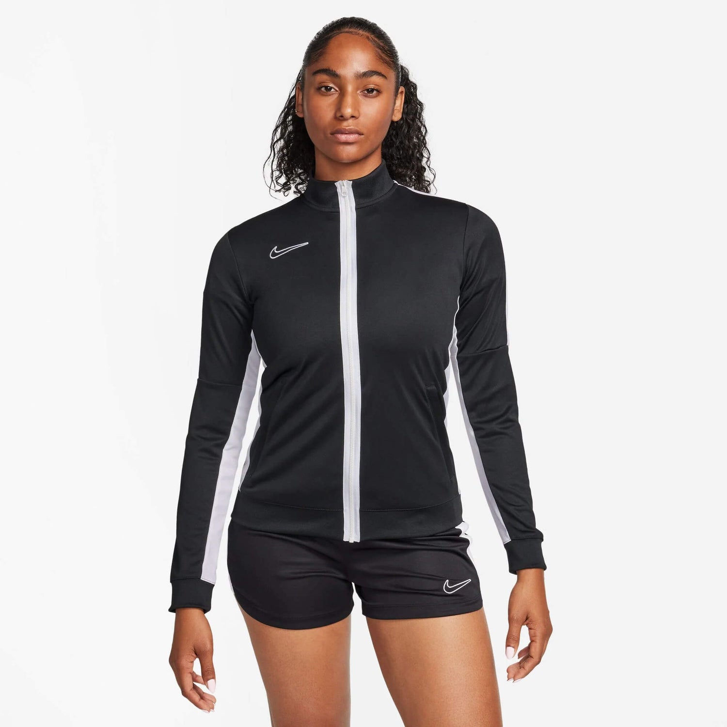 Nike Women's Dri-Fit Academy 23 Jacket Black-White (Model - Front)