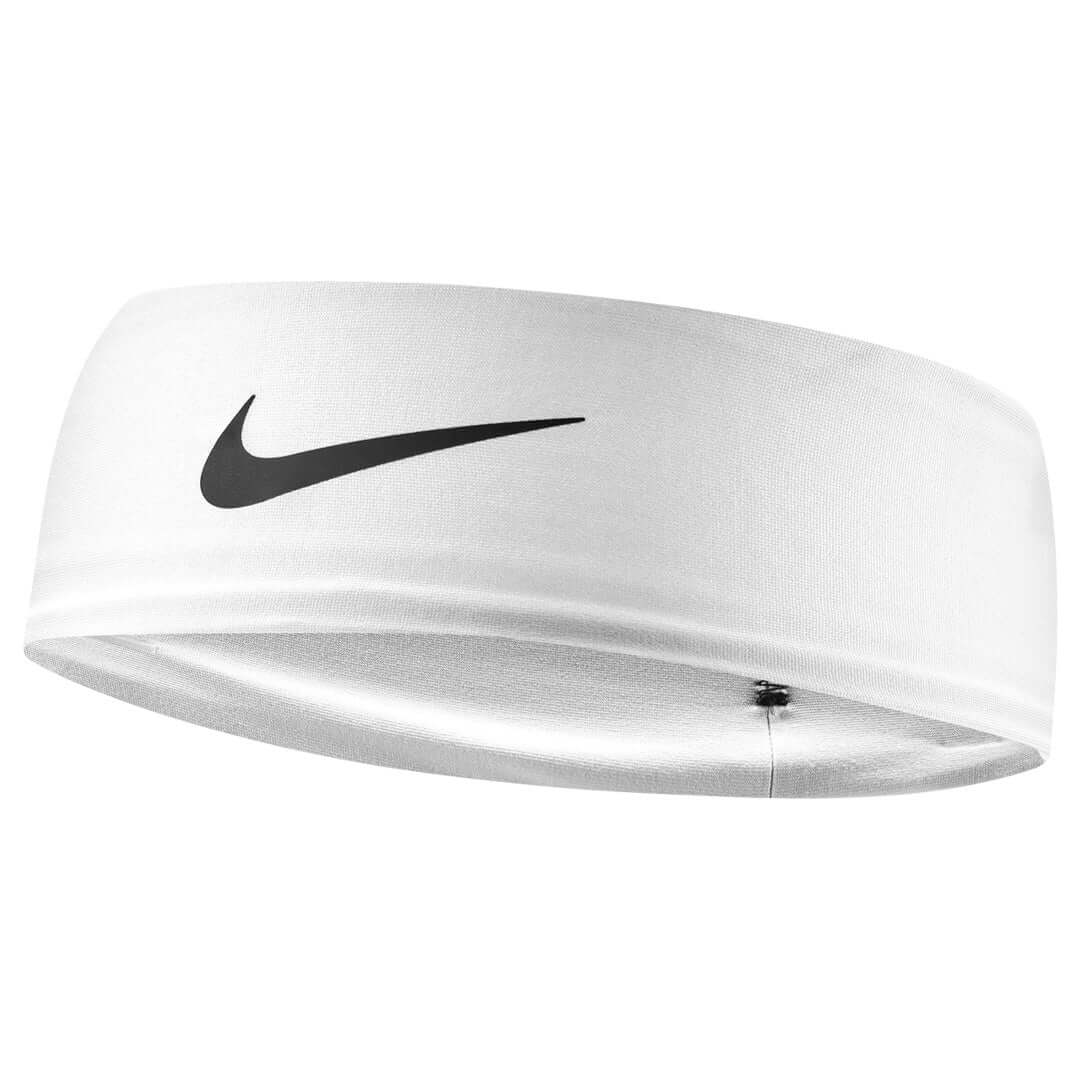 Nike Youth Dri-Fit Fury Classic Headband White_Black (Front)