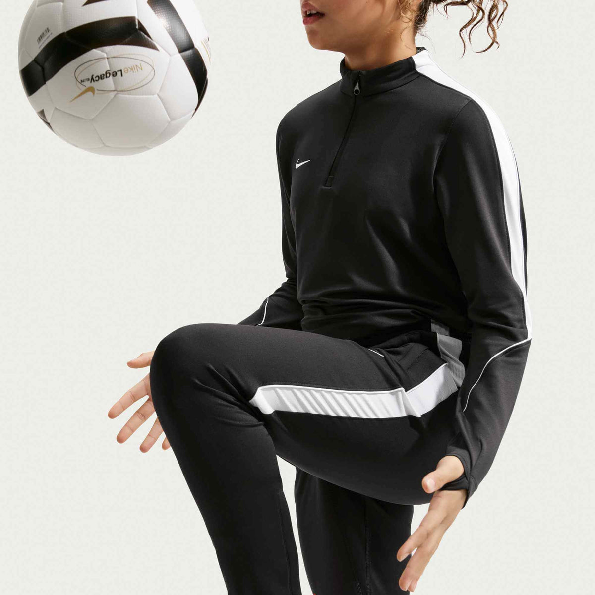 Nike Youth Strike Pants Black/White (Model - Side)