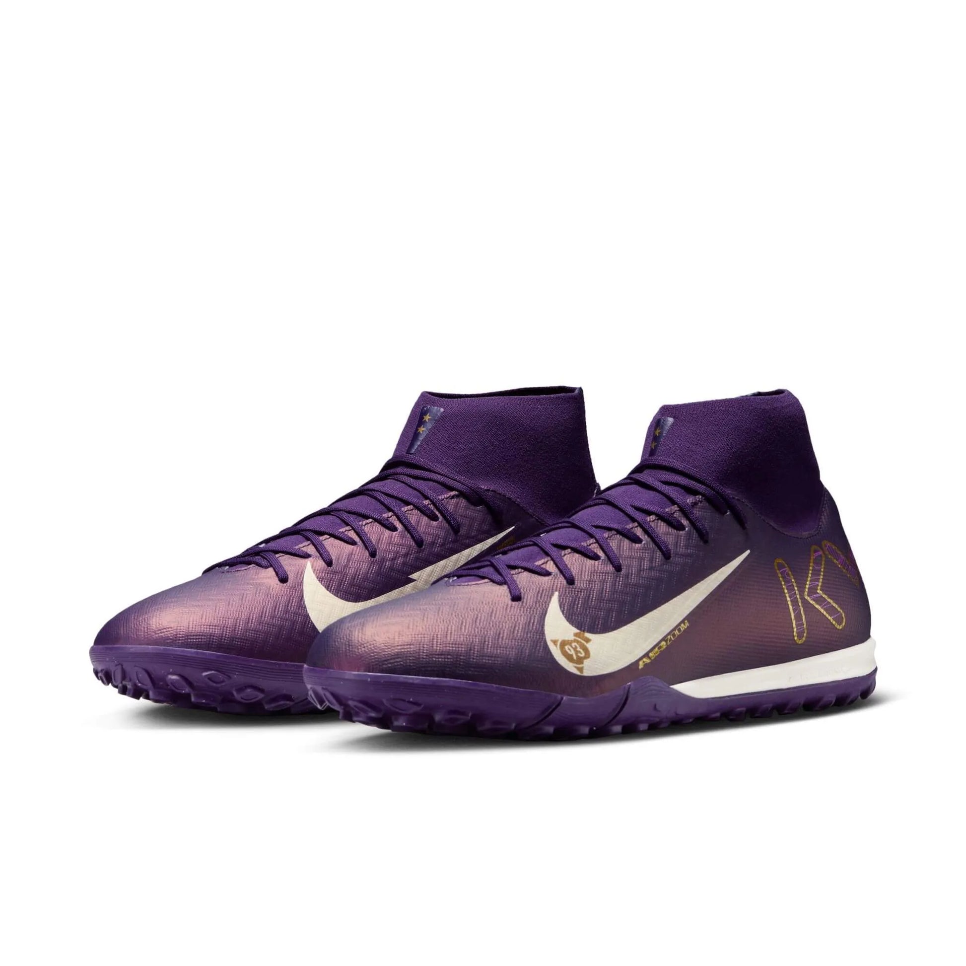 Nike Zoom Superfly 10 Academy KM Turf Soccer Shoes - Mbappe PE (SU25) (Pair - Lateral)
