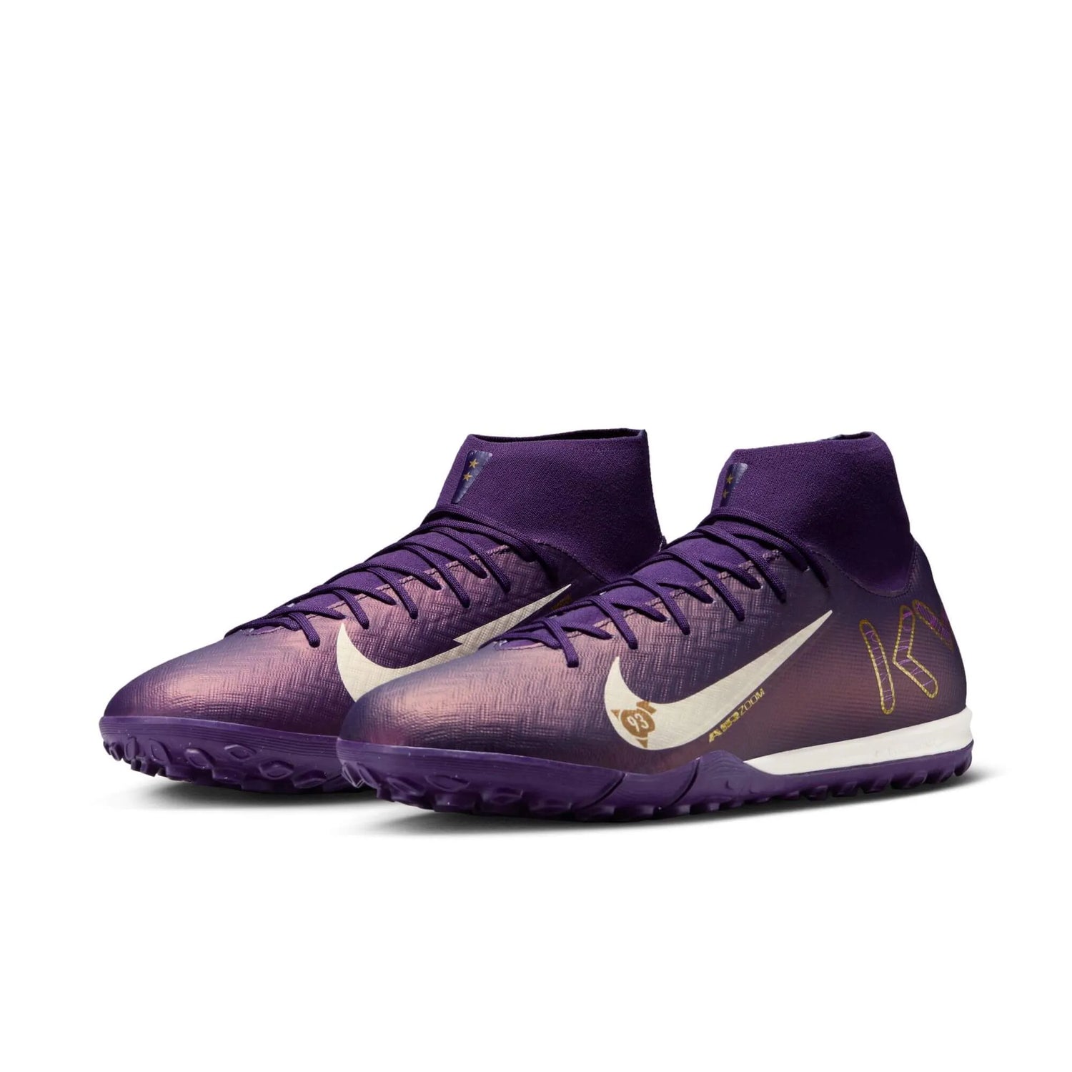 Nike Zoom Superfly 10 Academy KM Turf Soccer Shoes - Mbappe PE (SU25) (Pair - Lateral)