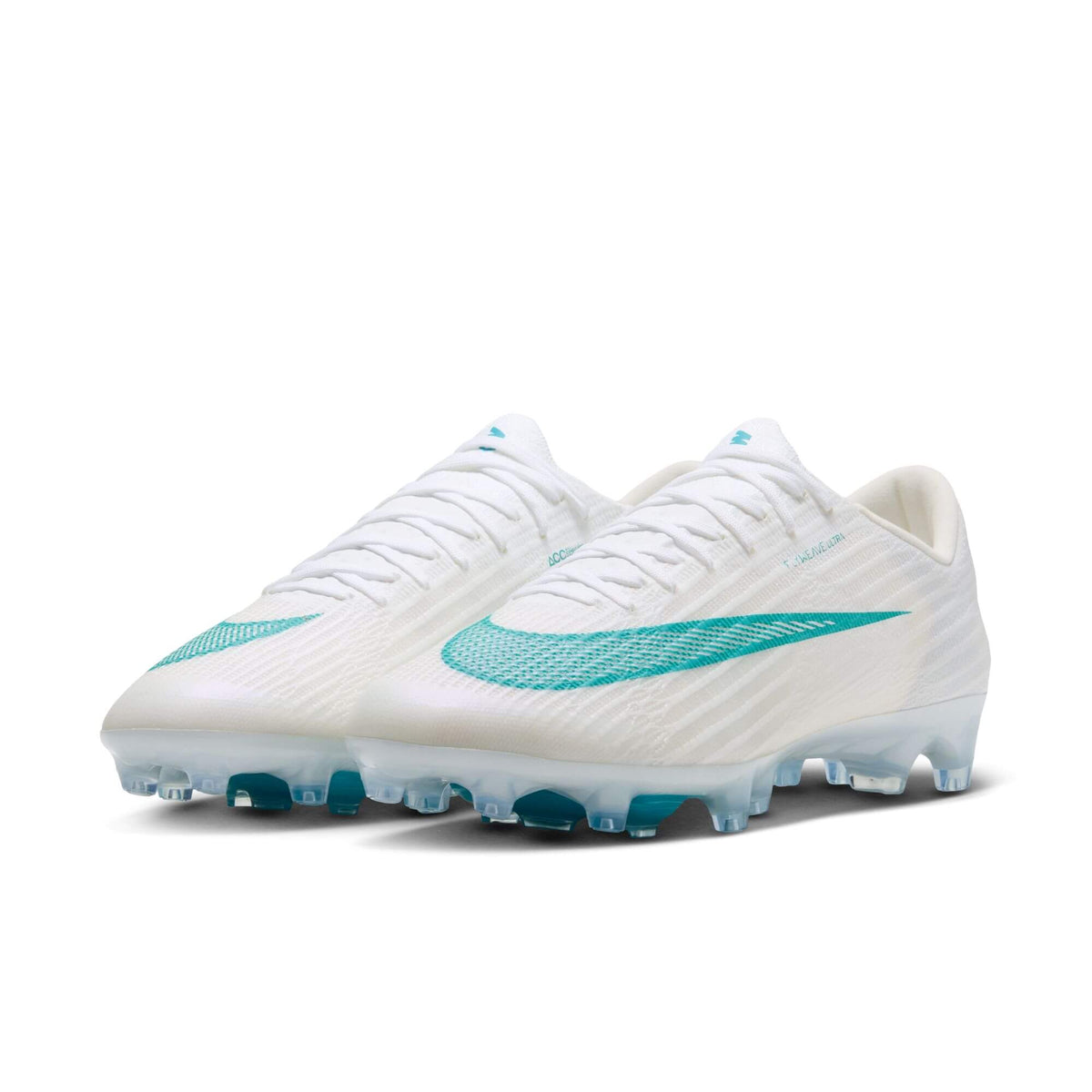 Nike Zoom Superfly 11 Elite Artificial Grass Pro Soccer Cleats - White Pack (HO26) (Pair - Lateral)
