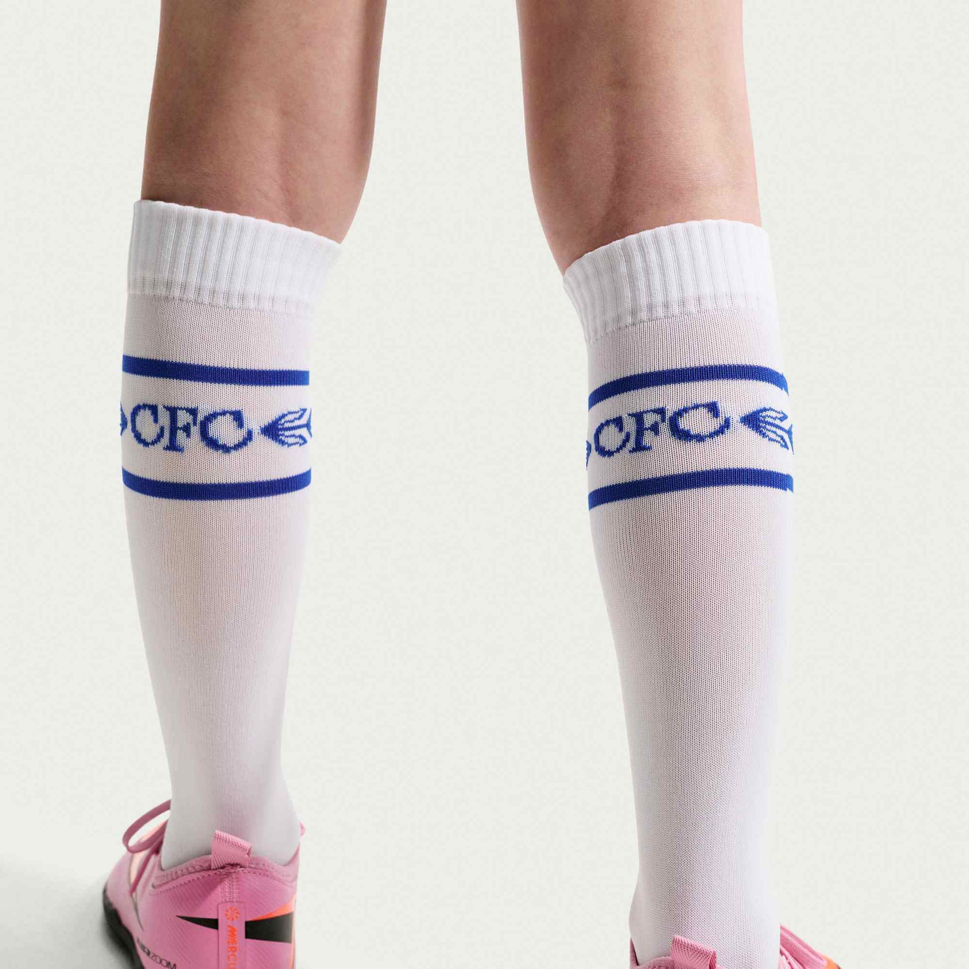 Nike 2026 Chelsea Little Kid's Stadium Home Kit (Sock - Back)
