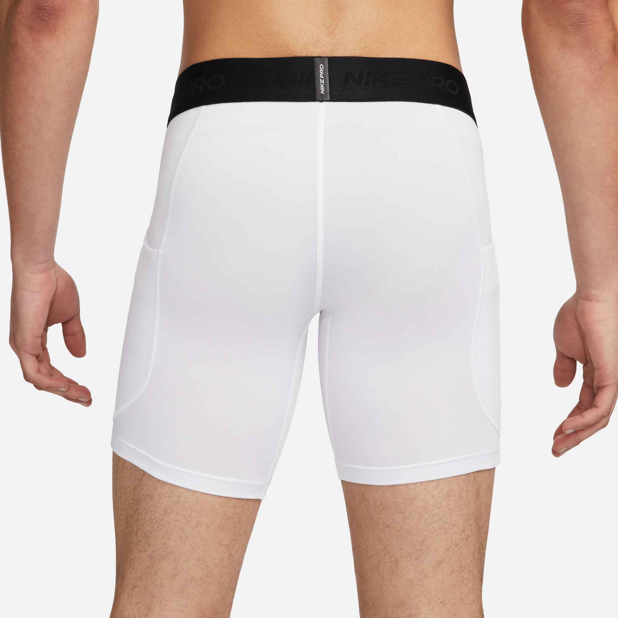 Nike Men's Pro DF Shorts White_Black (Back)