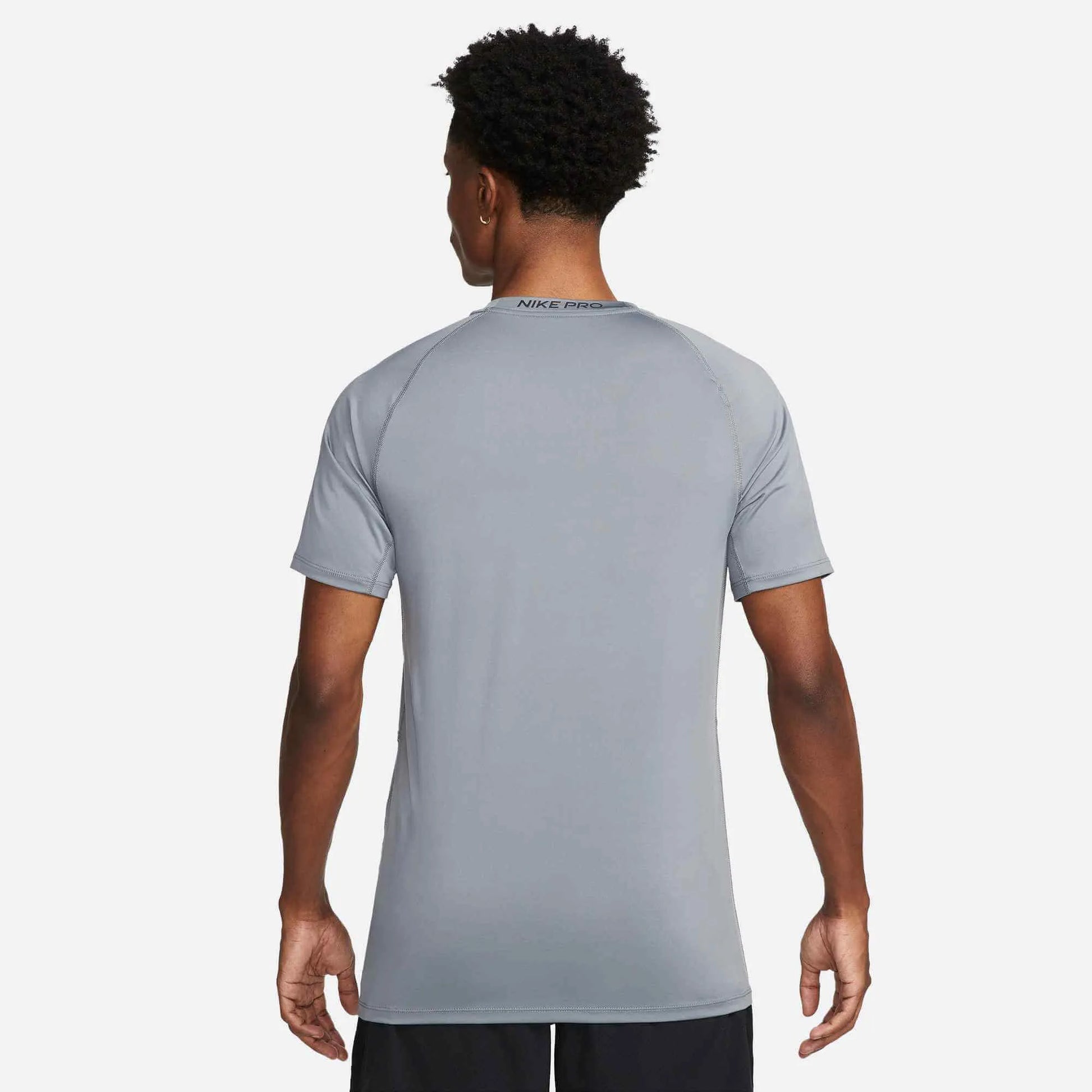 Nike Men's Pro DF Slim Top Grey (Model - Back)