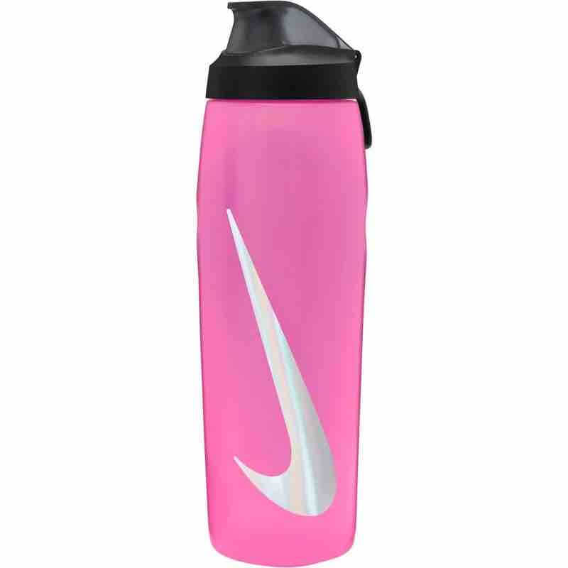 Nike Refuel Bottle Locking Lid 32 OZ Pink-Black-Silver (Front)