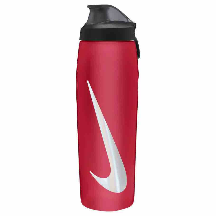Nike Refuel Bottle Locking Lid 32 OZ University Red-Black-Silve (Front)