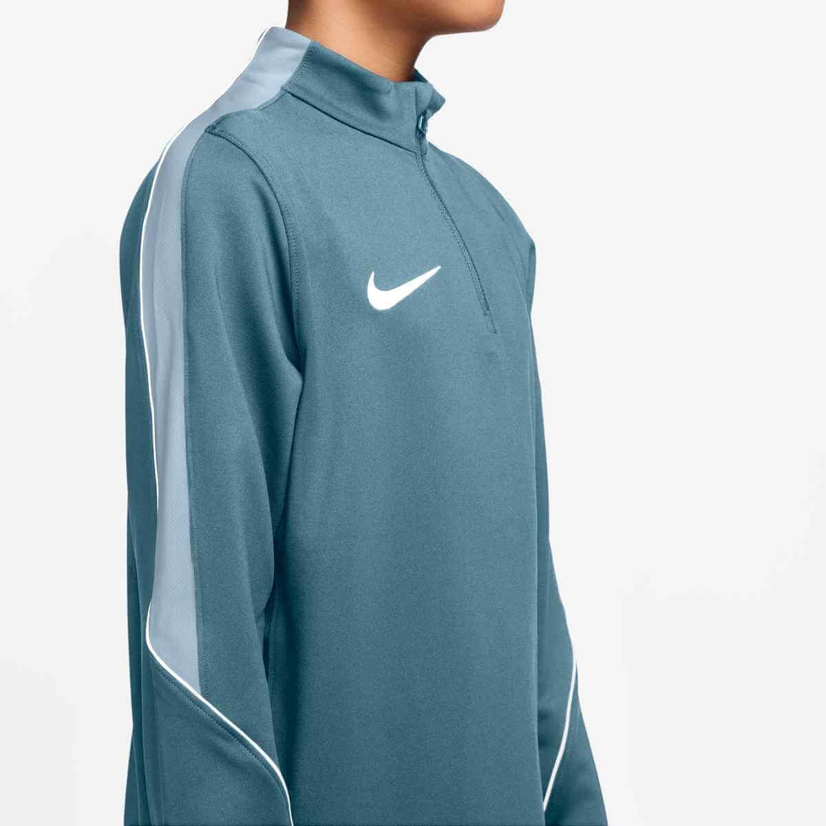 Nike Youth Knit Strike Drill Top Smokey Blue/Light Armory Blue/White (Model - Side)