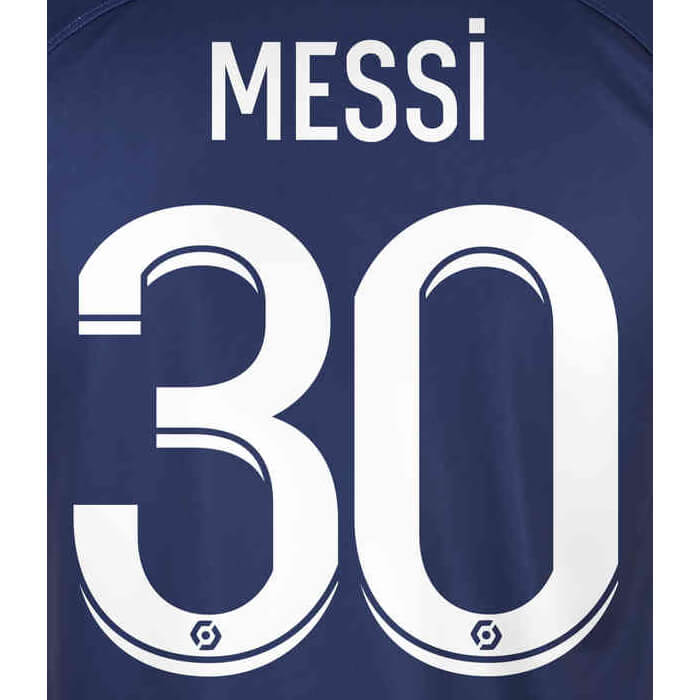 PSG 2022-23 Home Messi Youth #10 Jersey Name Set (Back)