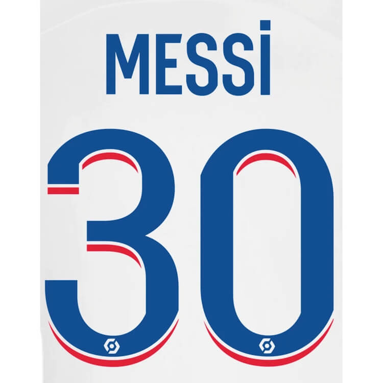 PSG 2022-23 Third Messi #30 Youth Jersey Name Set (Back)