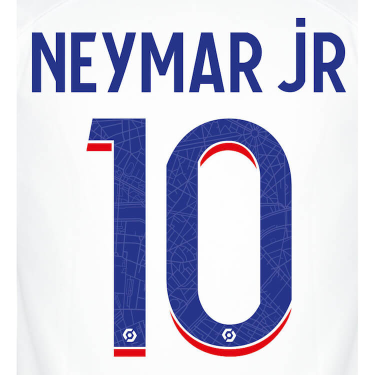 PSG 2022-23 Third Neymar JR Youth #10 Jersey Name Set (Back)