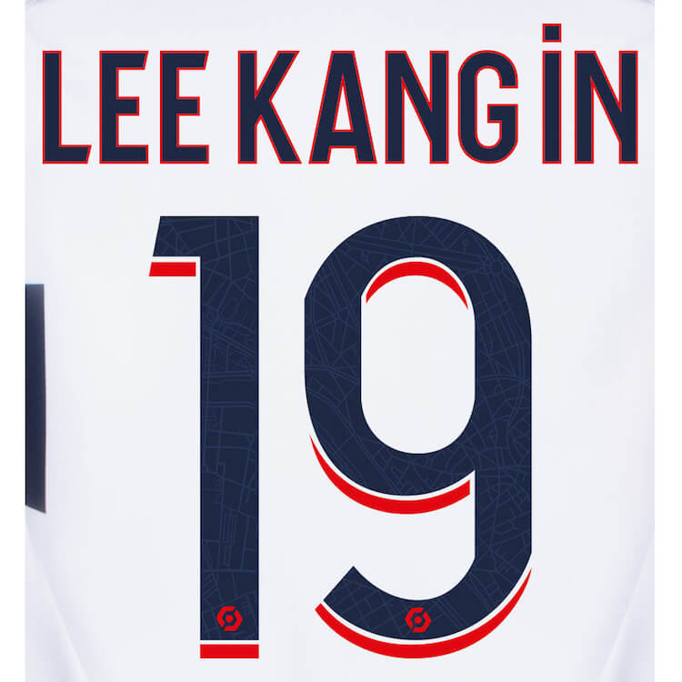 PSG 2023/24 Away Lee Kang In #19 Jersey Name Set (Back)