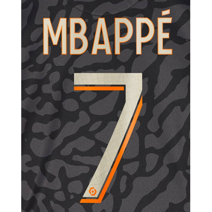 PSG 2023/24 Third Mbappe #7 Jersey Name Set (Back)