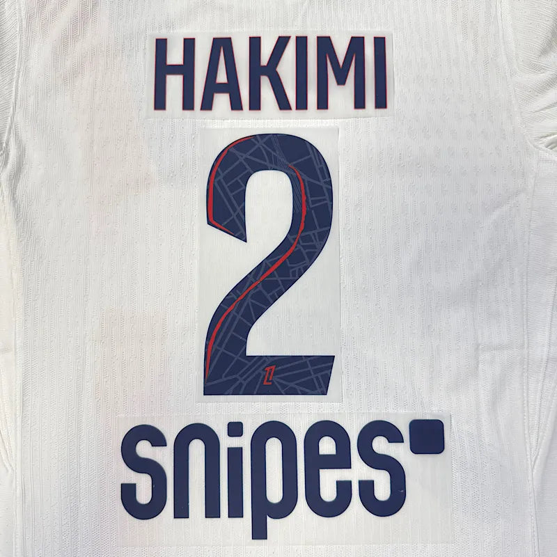 PSG 2024/26 Away HAKIMI #2 Jersey Name Set