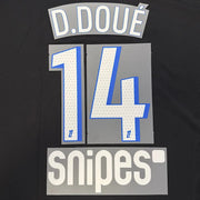 PSG 2025/26 Third D.DOUE #14 Jersey Name Set