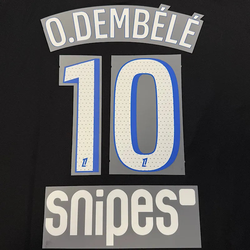 PSG 2025/26 Third DEMBELE #10 Jersey Name Set
