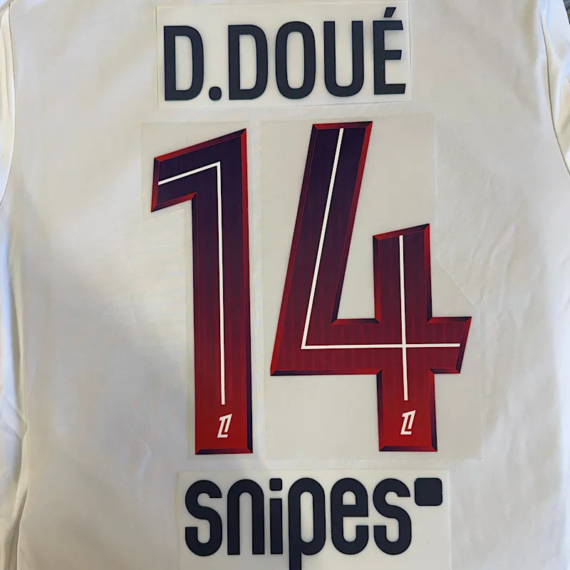PSG 2026/27 Away D.DOUE #14 Official Name Set
