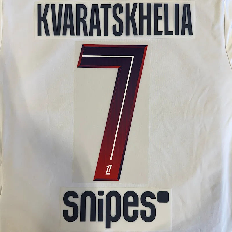 PSG 2026/27 Away KVARATSKHELIA #7 Official Name Set