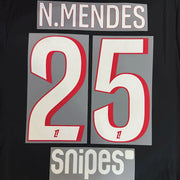 PSG 2026/27 Home N.MENDEZ #25 Official Name Set