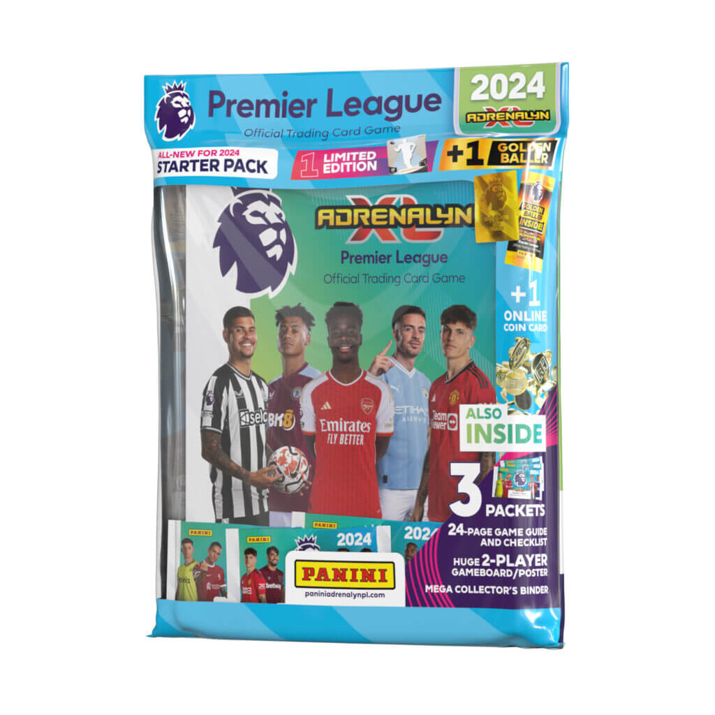 Panini 2023-24 Premier League Adrenalyn XL Cards Starter Pack (Album, Gameboard, 24 Cards + LE) (Front)