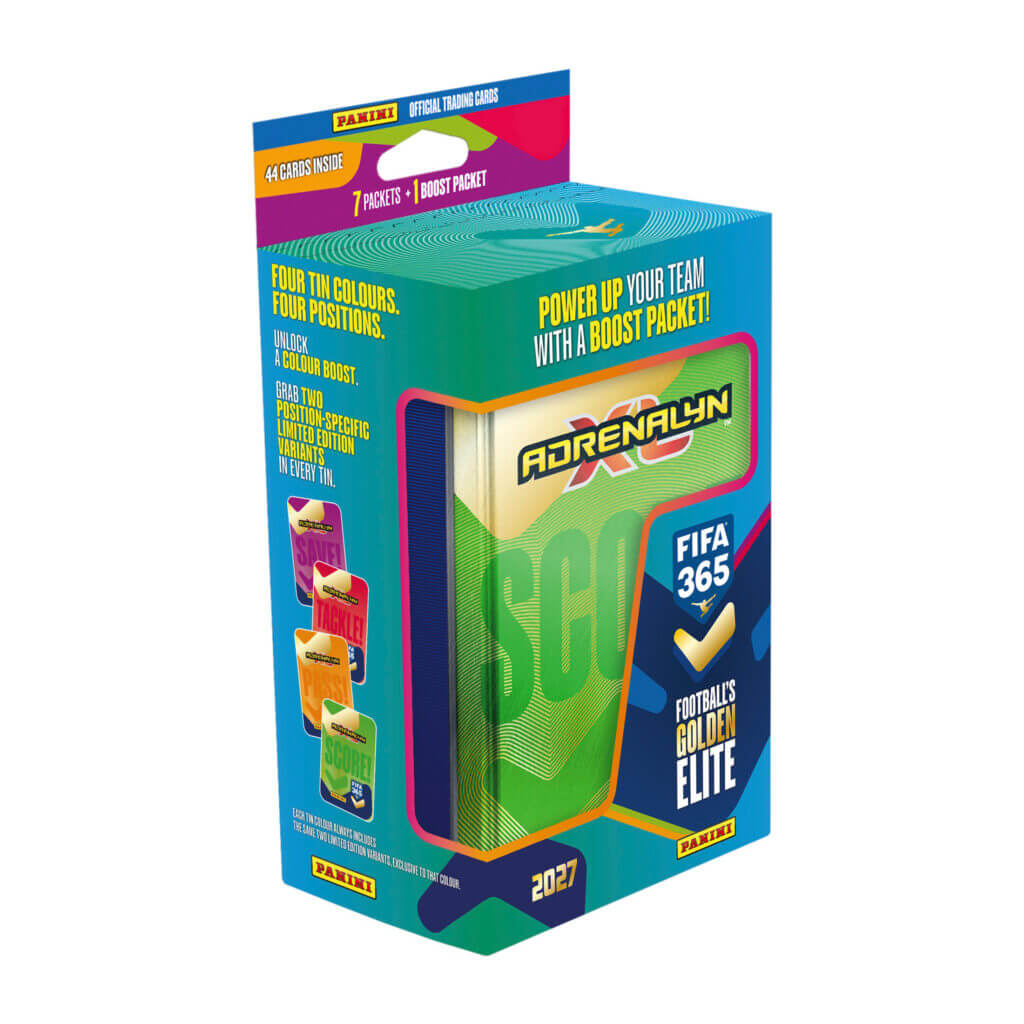 Panini 2026-27 Adrenalyn XL FIFA 365 Cards Mega Tin (44 Cards) (Green - Box)