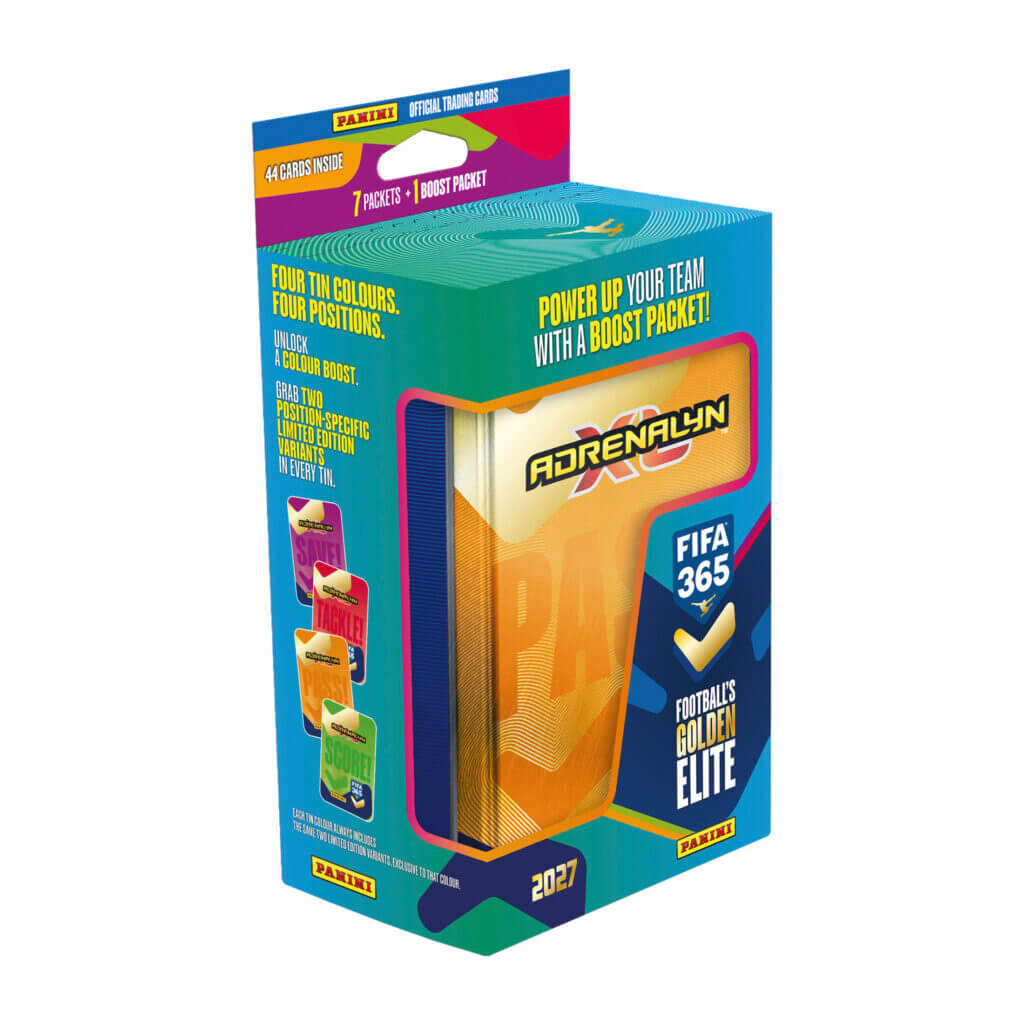 Panini 2026-27 Adrenalyn XL FIFA 365 Cards Mega Tin (44 Cards) (Orange - Box)