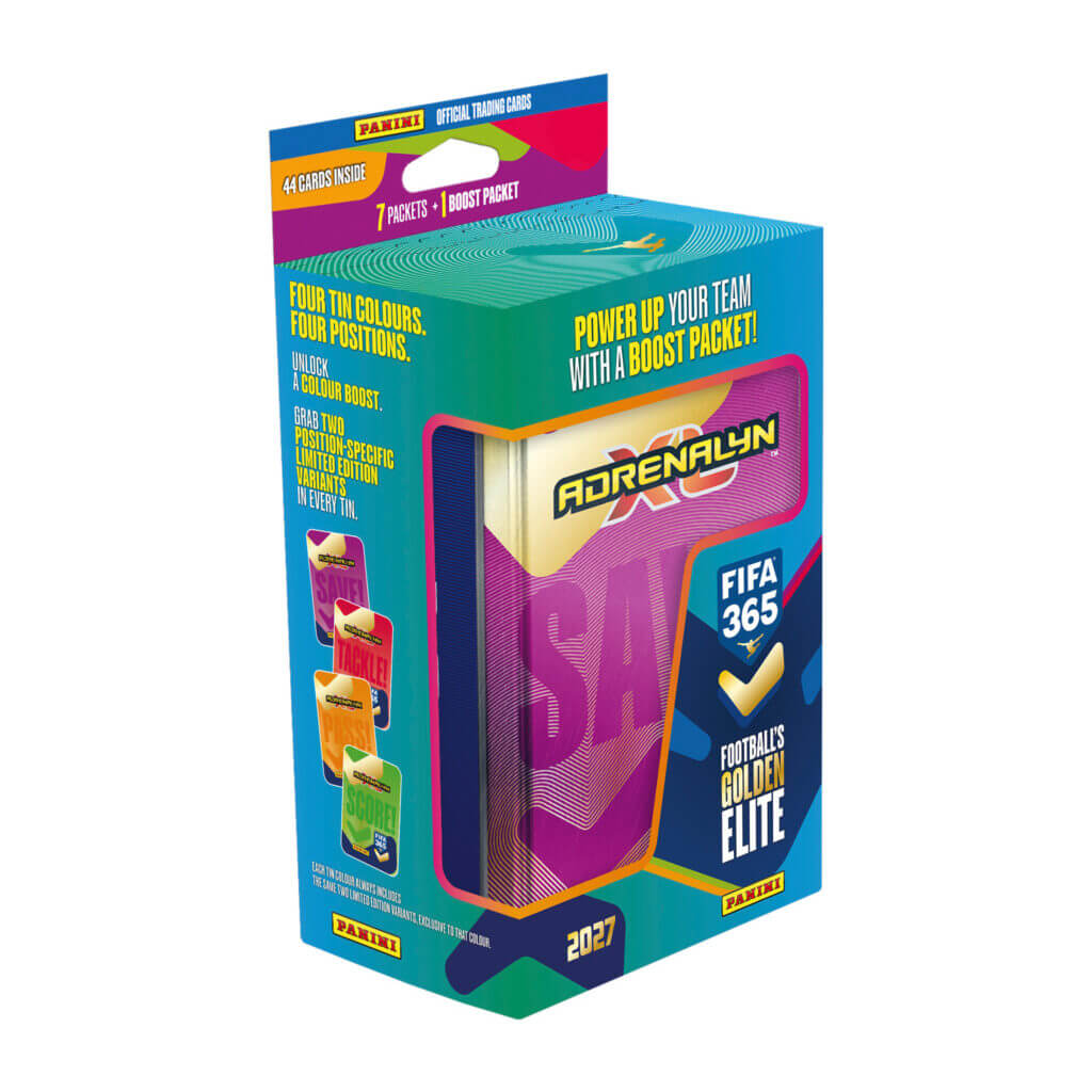 Panini 2026-27 Adrenalyn XL FIFA 365 Cards Mega Tin (44 Cards) (Purple - Box)