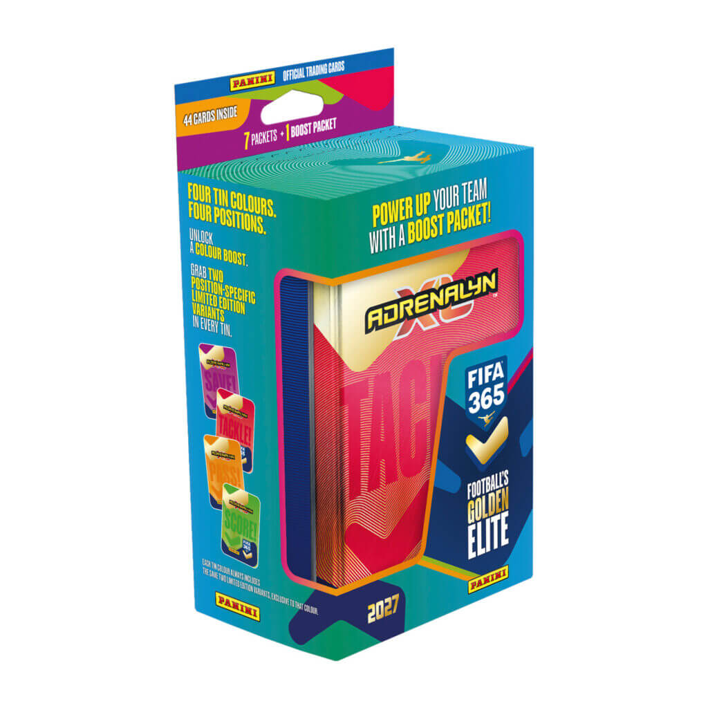 Panini 2026-27 Adrenalyn XL FIFA 365 Cards Mega Tin (44 Cards) (Red - Box)