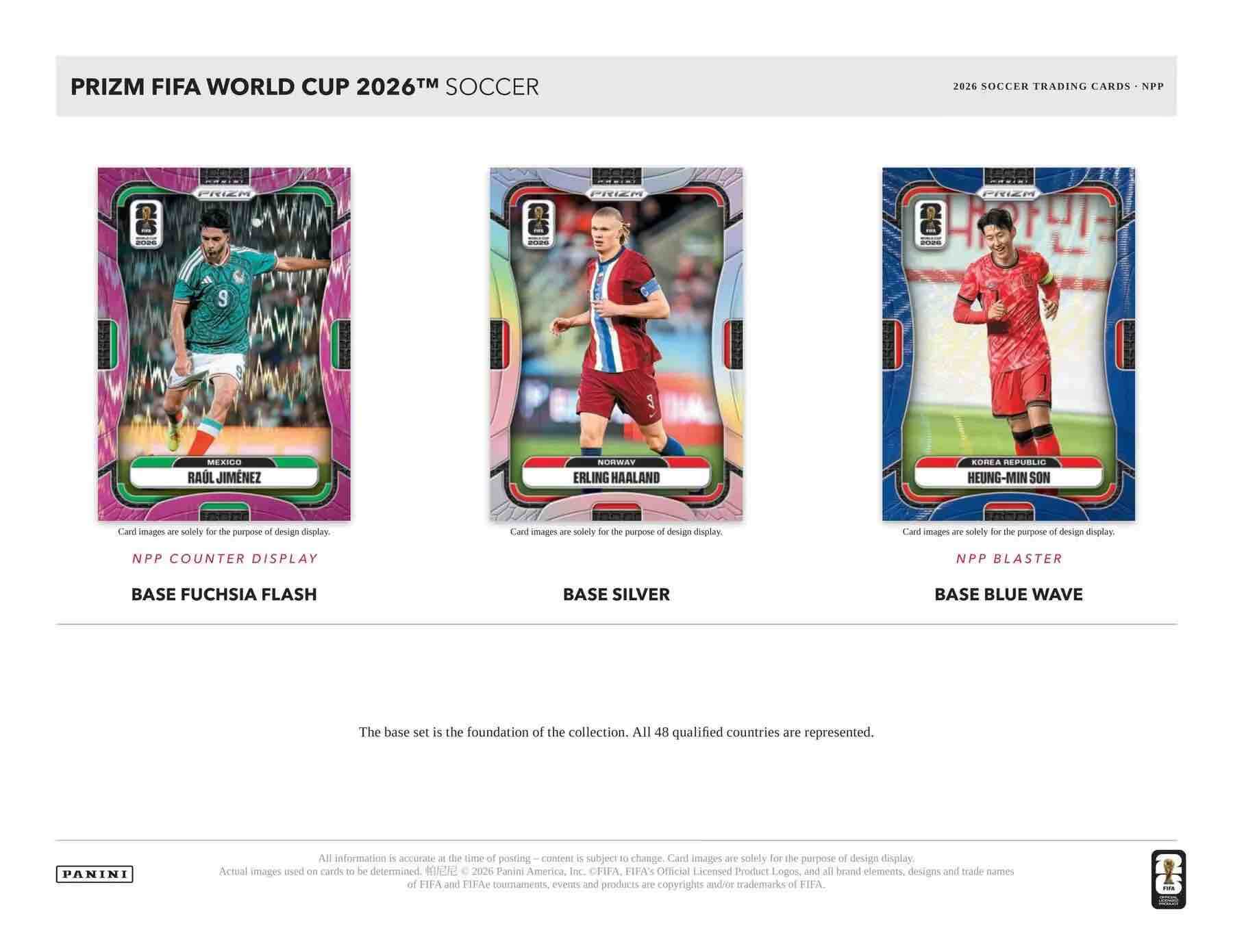 Panini 2026 FIFA World Cup Prizm Cards Mega Box PACK (7 Cards Each) (Cards 1)