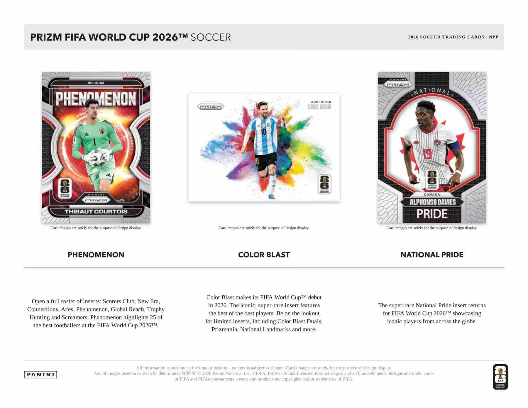 Panini 2026 FIFA World Cup Prizm Cards Mega Box PACK (7 Cards Each) (Cards 2)