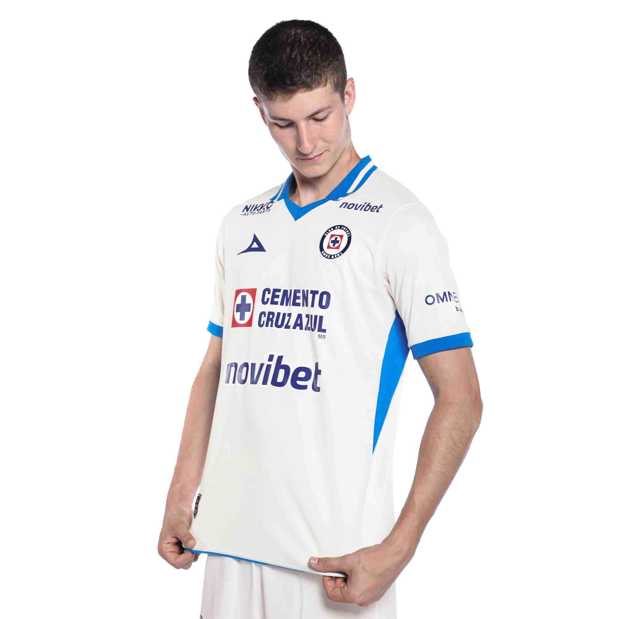 Pirma 2026-27 Cruz Azul Men's Authentic Away Soccer Jersey (Model - Side 2)
