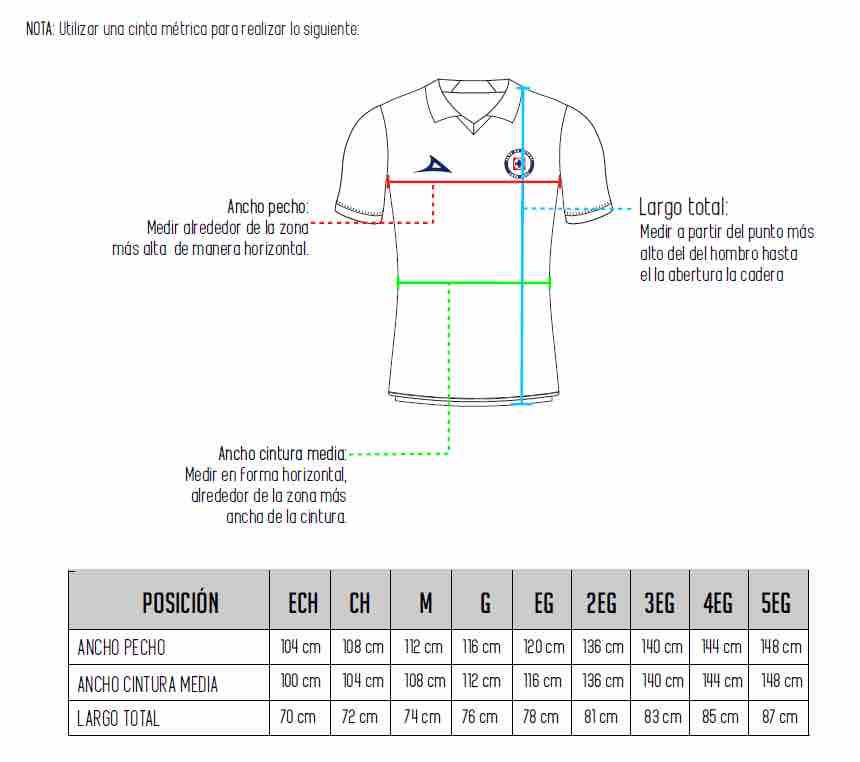 Pirma 2026-27 Cruz Azul Men's Authentic Away Soccer Jersey (Size Guide)