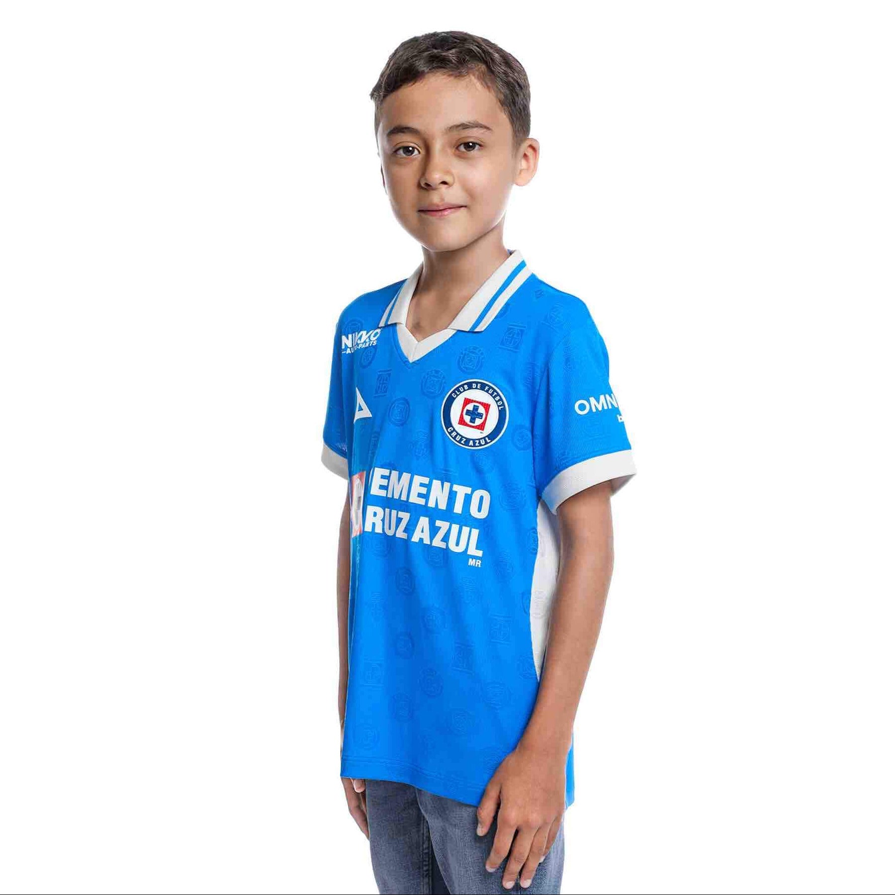 Pirma 2026-27 Cruz Azul Youth Stadium Home Soccer Jersey Royal Blue (Model - Side)