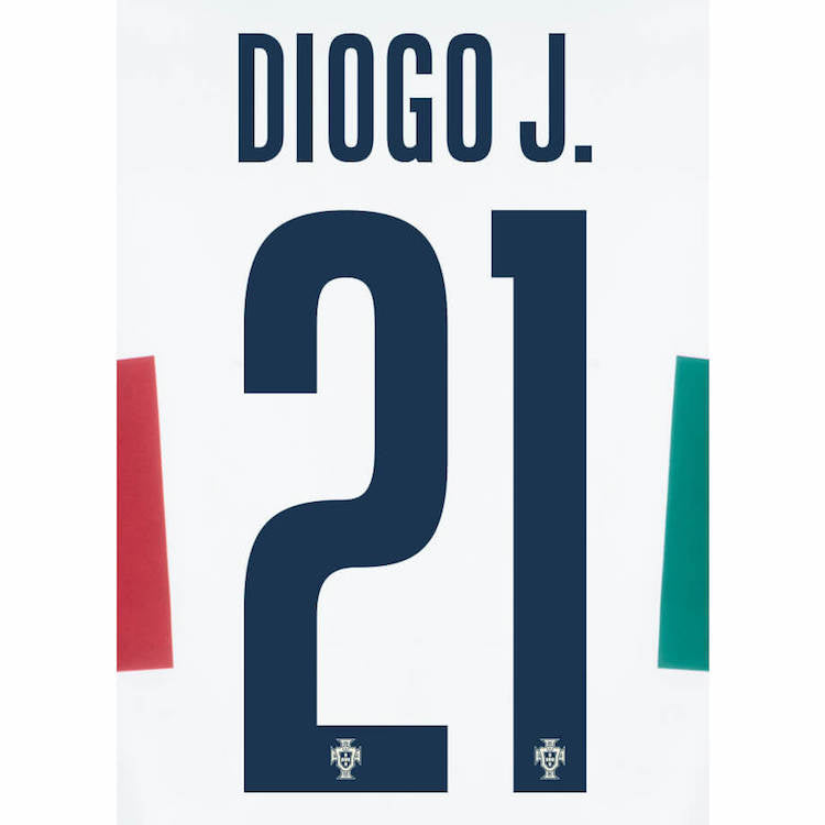 Portugal 2022-23 Away Diogo J #21 Jersey Name Set (Back)