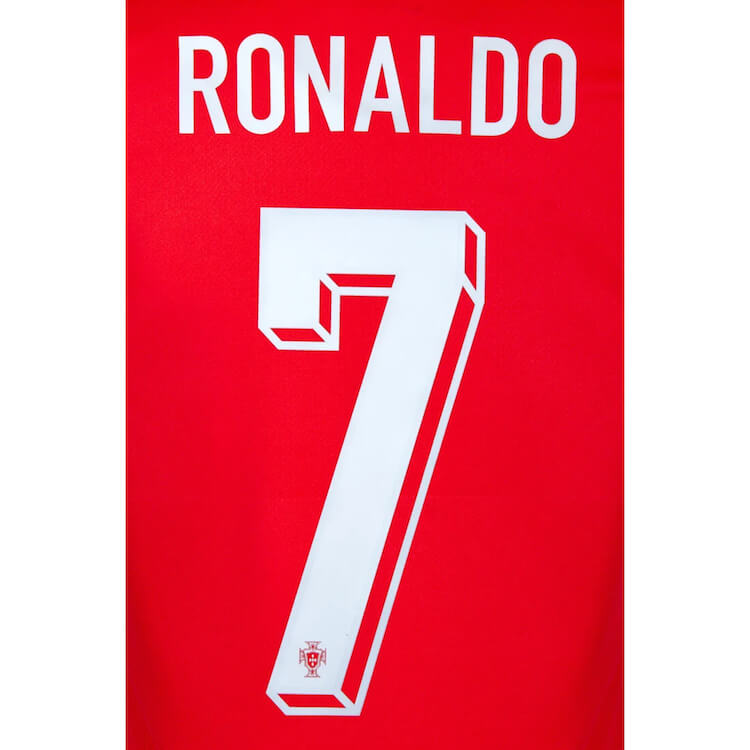 Portugal 2024-25 Home Ronaldo #7 YOUTH Jersey Name Set (Back)