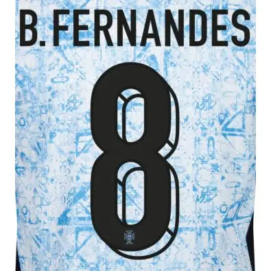 Portugal 2024/25 Away B. Fernandes #8 Jersey Name Set