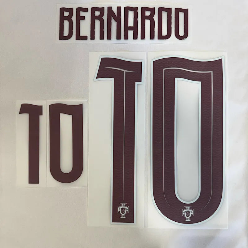 Portugal 2026- Away BERNARDO #10 Official Name Set