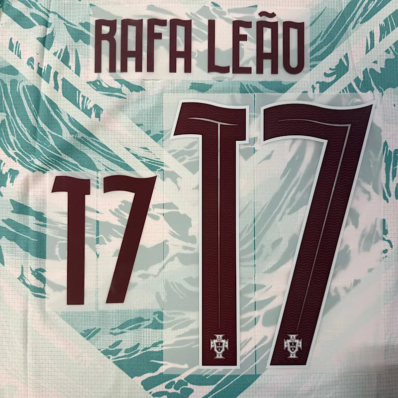 Portugal 2026- Away RAFA LEAO #17 Official Name Set