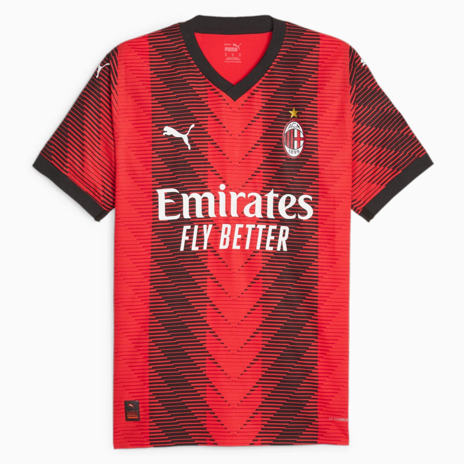 Puma 2023-24 AC Milan Men's Authentic Match Jersey (Front)