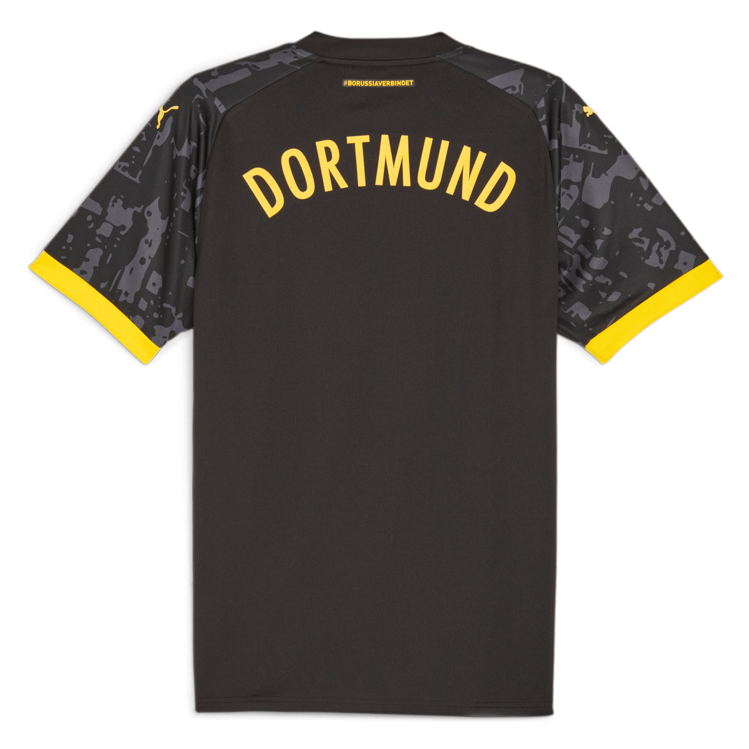 Puma 2023-24 Borussia Dortmund Men's Stadium Away Jersey (Back)