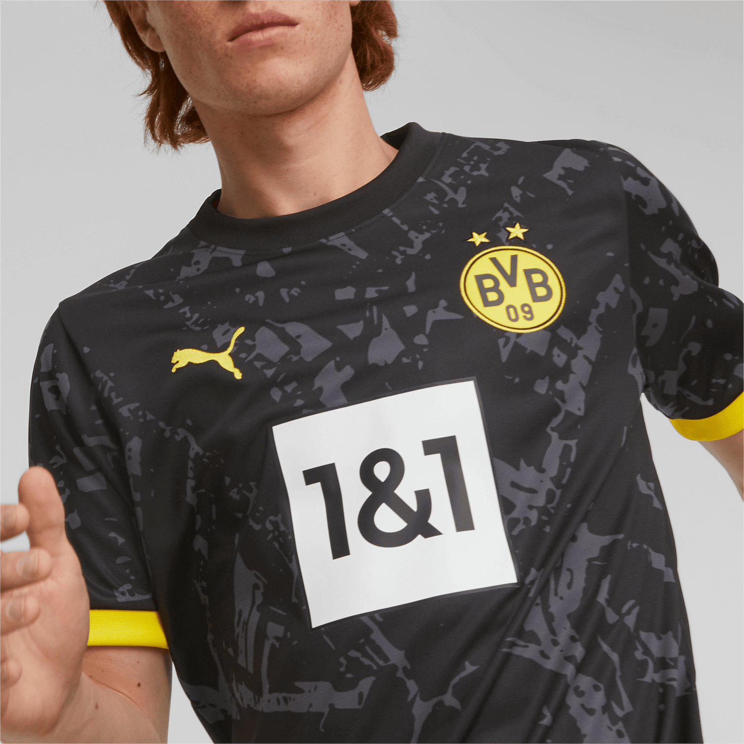 Puma 2023-24 Borussia Dortmund Men's Stadium Away Jersey (Detail 1)