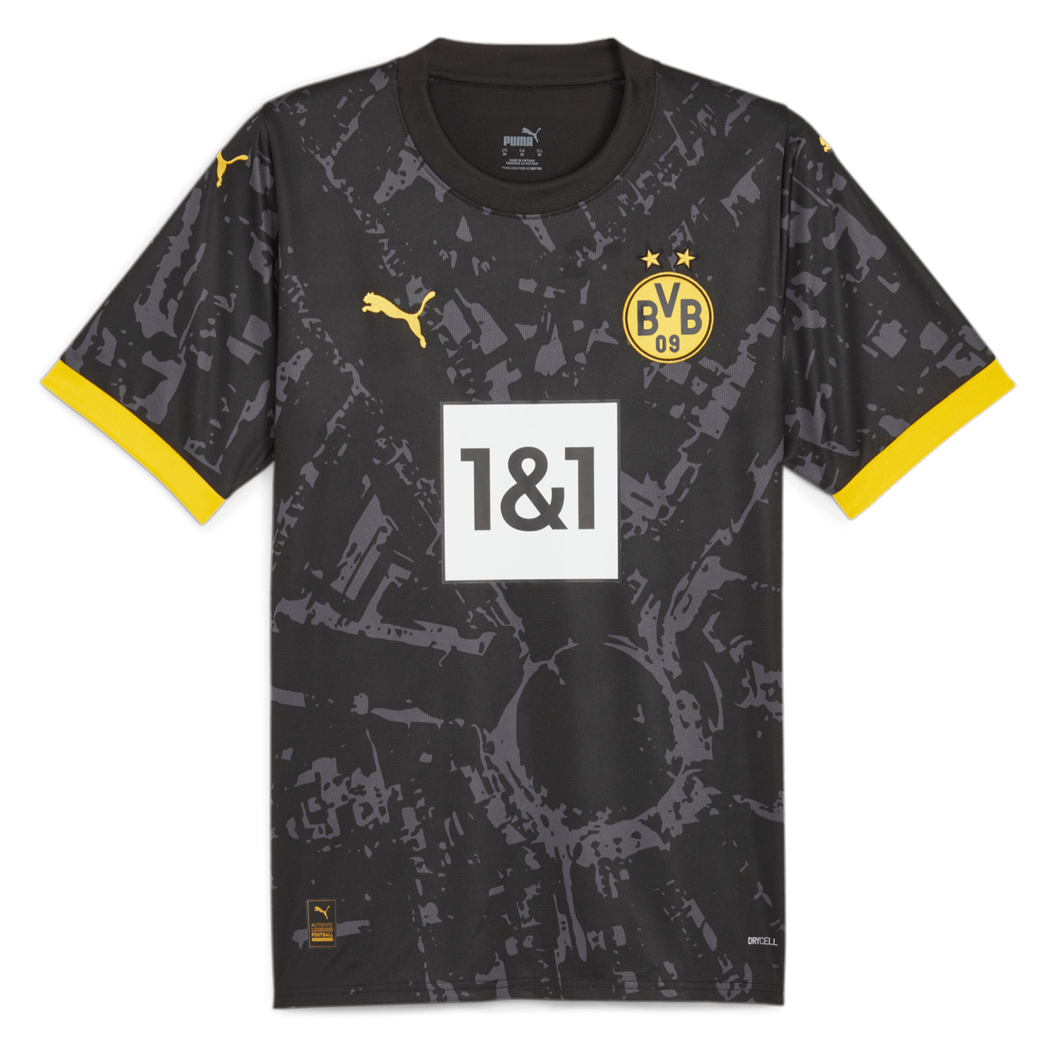 Puma 2023-24 Borussia Dortmund Men's Stadium Away Jersey (Front)
