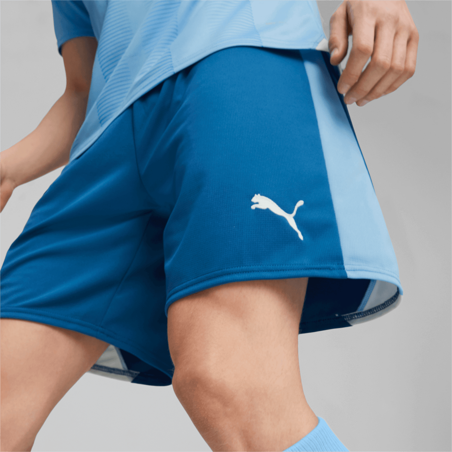 Puma 2023-24 Manchester City Men's Home Shorts (Detail 1)