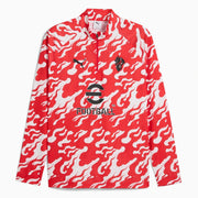 Puma 2025-26 AC Milan Men's 1/4 Zip Training Top Puma White-For All Time Red (Front)