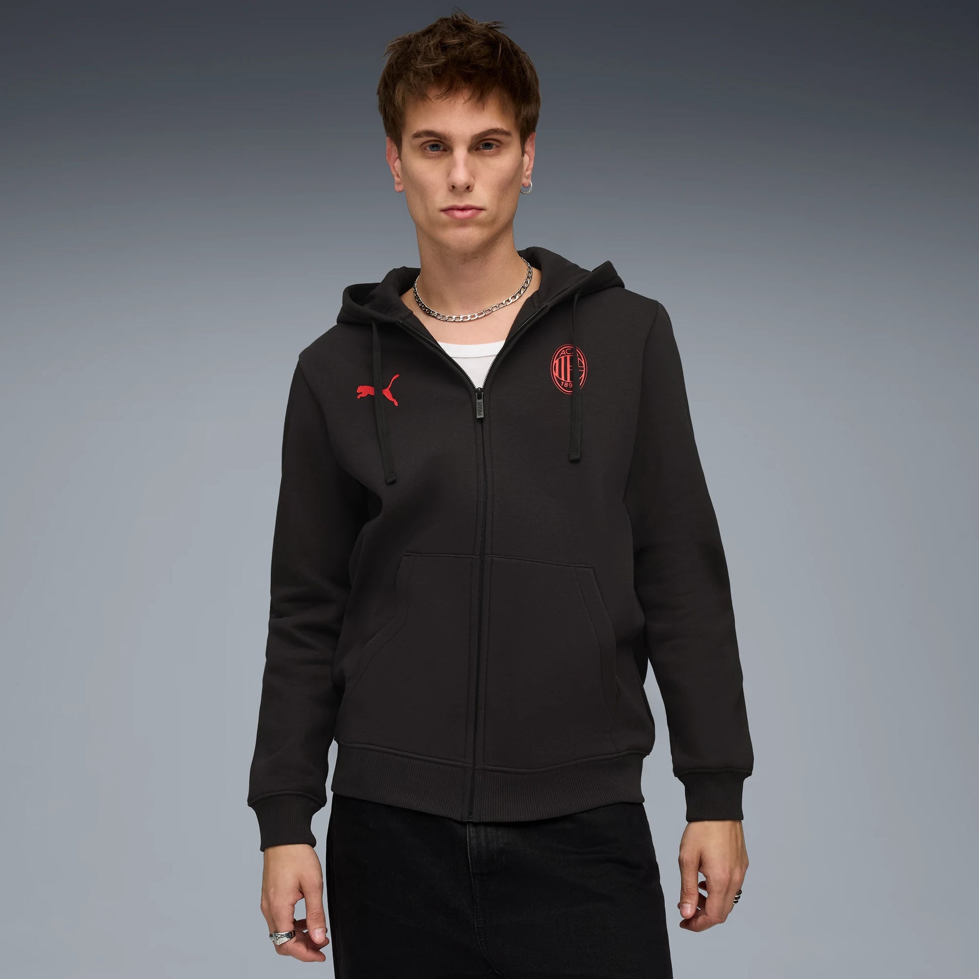 Puma 2025-26 AC Milan Men's FTBLESS Jacket (Model - Front)
