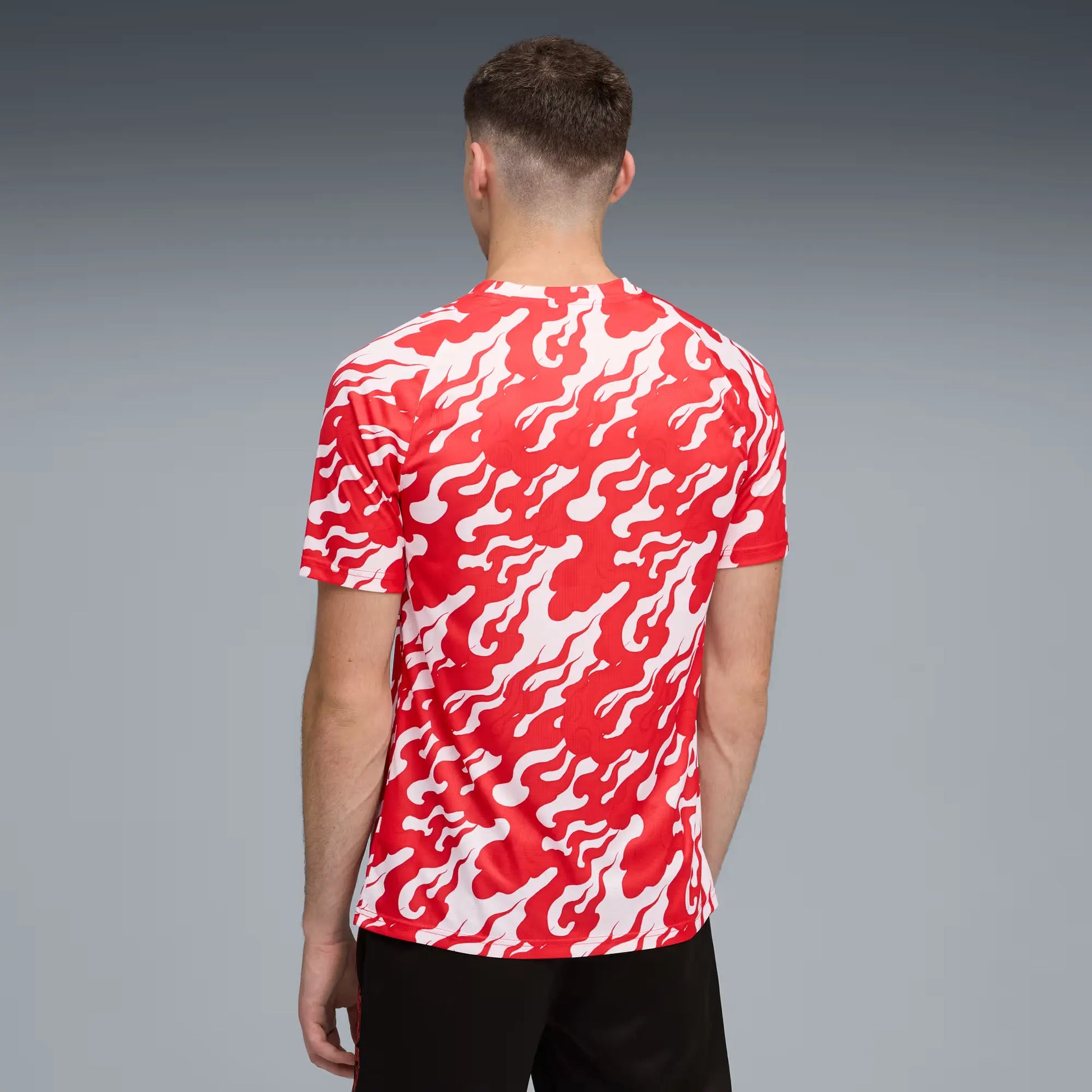 Puma 2025-26 AC Milan Men's Pre-Match Soccer Jersey (Model - Back)