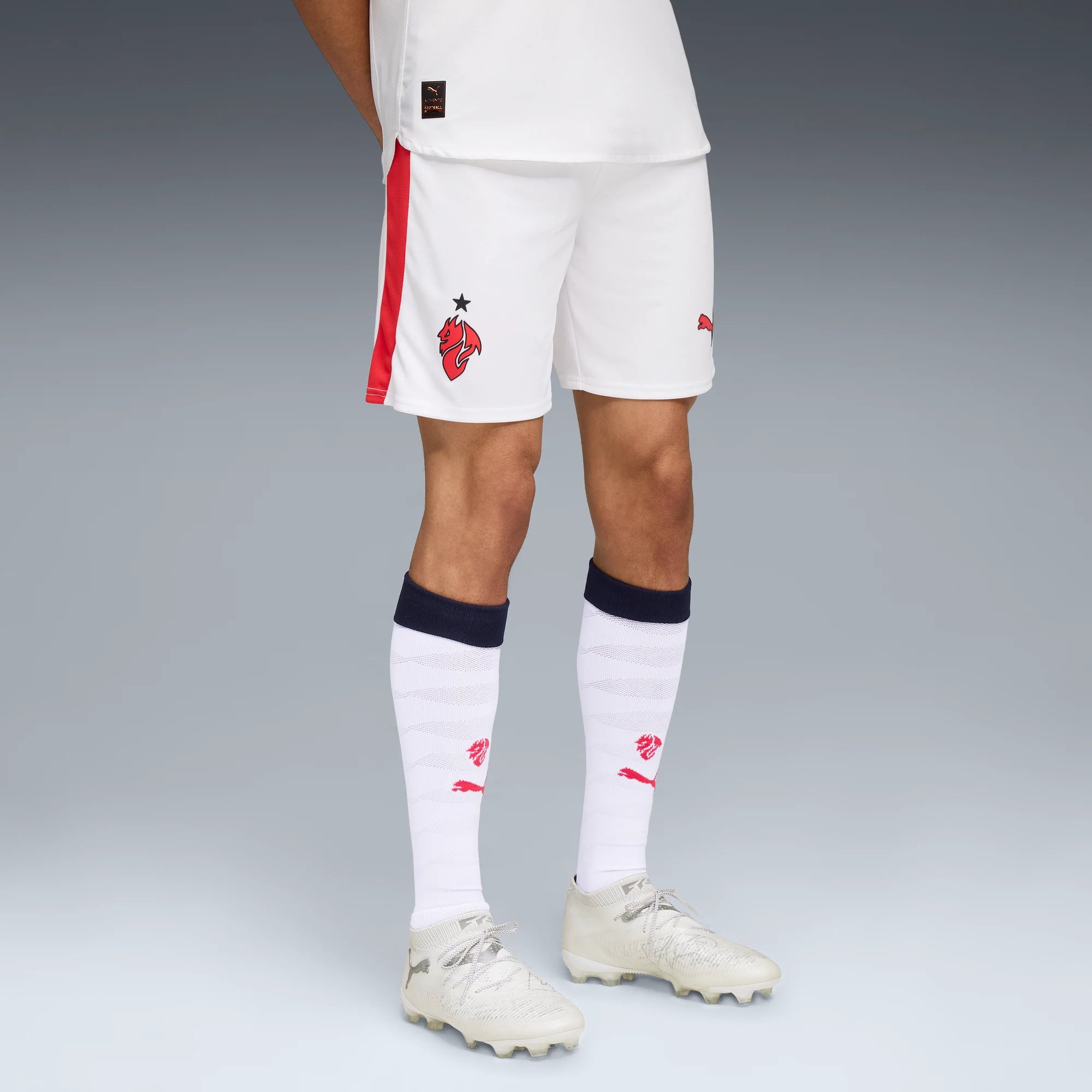 Puma 2025-26 AC Milan Men's Stadium Away Shorts (Model - Front)